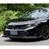 For 2025-2026 Honda Civic Sedan Hatchback Painted Black Front Bumper Lip Spoiler  3pcs