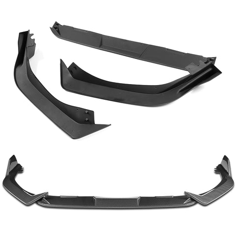 For 2025-2026 Honda Civic Sedan Hatchback Carbon Style Front Bumper Lip Spoiler  3pcs