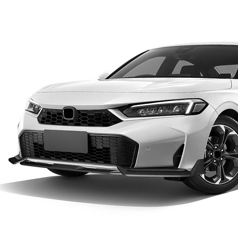 For 2025-2026 Honda Civic Sedan Hatchback Carbon Style Front Bumper Lip Spoiler  3pcs