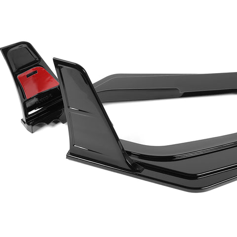 For 2023-2026 Honda Civic Type-R FL5 Painted Black Front Bumper Lip Spoiler 3pcs