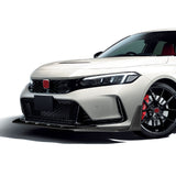 For 2023-2026 Honda Civic Type-R FL5 Carbon Painted Front Bumper Lip Spoiler  3pcs