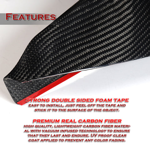 For 2015-2020 BMW F80 F82 F83 M3 M4 Real Carbon Fiber Front Bumper Splitter Lip + Real Carbon Fiber Rear Bumper Splitter Lip  4pcs