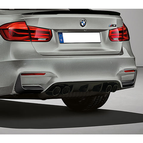 For 2015-2020 BMW F80 F82 F83 M3 M4 Real Carbon Fiber Rear Bumper Splitter Lip  2pcs