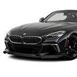 For 2019-2022 BMW Z4 G29 M-Sport Carbon Look Front Bumper Body Kit Spoiler Lip + 31"x4" Universal Carbon Style Side Skirt Rocker Splitters Diffuser Winglet Wind  5pcs