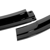 For 2016-2020 BMW M2 F87 RA-Style Painted BLK Front Bumper Spoiler Splitter Lip + 86" x 4" Universal Painted Black Side Skirt Extension Rocker Splitters Lip 9pcs