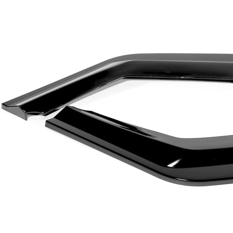 For 2016-2020 BMW M2 F87 RA-Style Painted BLK Front Bumper Spoiler Splitter Lip + 86" x 4" Universal Painted Black Side Skirt Extension Rocker Splitters Lip 9pcs