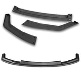 For 2016-2020 BMW M2 F87 RA-Style Carbon Look Front Bumper Spoiler Splitter Lip + 86" x 4" Universal Carbon Look Side Skirt Extension Rocker Splitters Lip 9pcs