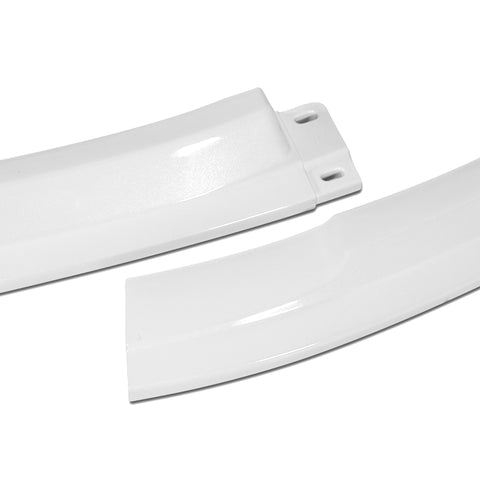 For 2016-2020 BMW M2 F87 RA-Style Painted WH Front Bumper Spoiler Splitter Lip + 86" x 4" Universal Painted White Side Skirt Extension Rocker Splitters Lip 9pcs