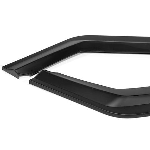 For 2016-2020 BMW M2 F87 RA-Style Matt Black Front Bumper Spoiler Splitter Lip + 86" x 4" Universal Black Side Skirt Extension Rocker Splitters Diffuser Lip 9pcs