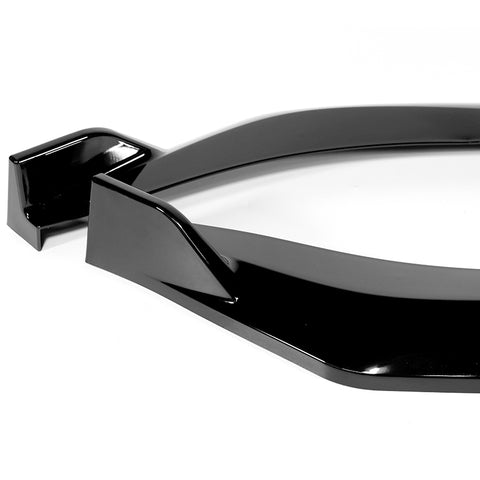 For 2014-2016 Toyota Corolla S GT-Style Painted Black Front Bumper Spoiler Lip + 86" x 4" Universal Painted Black Side Skirt Extension Rocker Splitters Lip 9pcs