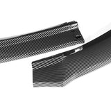 For 2014-2016 Toyota Corolla S GT-Style Carbon Painted Front Bumper Spoiler Lip + 86" x 4" Universal Carbon Look Side Skirt Extension Rocker Splitters Lip 9pcs