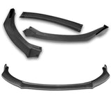 For 2014-2016 Toyota Corolla S GT-Style Carbon Painted Front Bumper Spoiler Lip + 86" x 4" Universal Carbon Look Side Skirt Extension Rocker Splitters Lip 9pcs