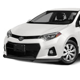 For 2014-2016 Toyota Corolla S GT-Style Carbon Painted Front Bumper Spoiler Lip + 86" x 4" Universal Carbon Look Side Skirt Extension Rocker Splitters Lip 9pcs