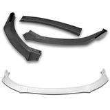 For 2014-2016 Toyota Corolla S GT-Style Painted White Front Bumper Spoiler Lip + 31"x4" Universal Painted White Side Skirt Rocker Splitters Diffuser Winglet Wind 5pcs