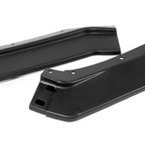 For 2020-2025 Chevy Corvette C8 5VM-Style Matt Black Front Bumper Spoiler Lip + 31" x 4" Universal Black Car side Skirt Rocker Splitters Diffuser Winglet Wind  5pcs