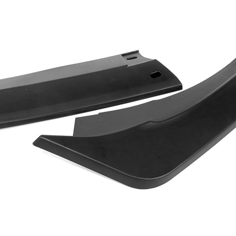 For 2021-2024 Kia Optima K5 Matt Black Front Bumper Body Splitter Spoiler Lip + 86" x 4" Universal Black Side Skirt Extension Rocker Splitters Diffuser Lip 9pcs