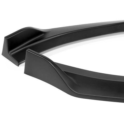 For 2021-2024 Kia Optima K5 Matt Black Front Bumper Body Splitter Spoiler Lip + 86" x 4" Universal Black Side Skirt Extension Rocker Splitters Diffuser Lip 9pcs