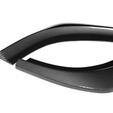 For 2012-2014 Mercedes-Benz W204 C63 AMG Carbon Painted Front Bumper Spoiler Lip  + 86" x 4" Universal Carbon Look Side Skirt Extension Rocker Splitters Lip 9pcs