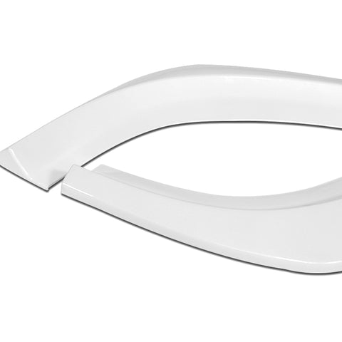 For 2012-2014 Mercedes-Benz W204 C63 AMG Painted White Front Bumper Spoiler Lip + 86" x 4" Universal Painted White Side Skirt Extension Rocker Splitters Lip 9pcs