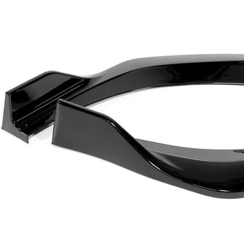 For 2020-2024 BMW 2-Series F44 Gran Coupe Painted Black Front Bumper Spoiler Lip + 31"x4" Universal Painted Black Side Skirt Rocker Splitters Diffuser Winglet Wind  5pcs