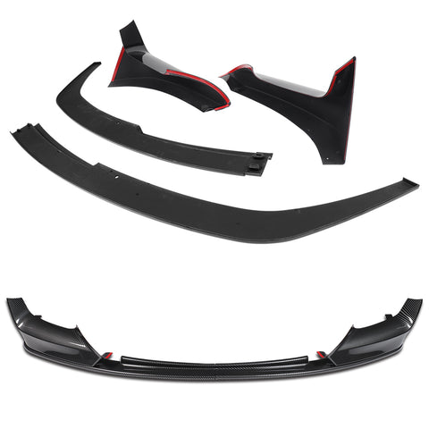 For 2012-2018 BMW 6-Series F06 F12 F13 M-Sport Carbon Painted Front Bumper Lip  3pcs