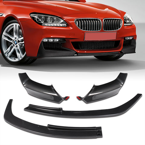 For 2012-2018 BMW 6-Series F06 F12 F13 M-Sport Carbon Painted Front Bumper Lip  3pcs