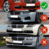 For 2012-2018 6-Series F06 F12 F13 M-Sport Matt Black Front Bumper Lip Spoiler  3pcs