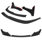 For 2012-2018 6-Series F06 F12 F13 M-Sport Matt Black Front Bumper Lip Spoiler  3pcs