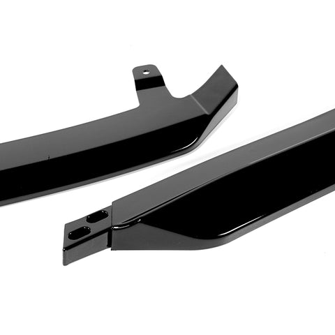 For 2021-2025 Lexus IS300 IS350 Base V-Style Painted Black Front Bumper Lip  + 86" x 4" Universal Painted Black Side Skirt Extension Rocker Splitters Lip 9pcs