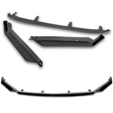 For 2021-2025 Lexus IS300 IS350 Base V-Style Painted Black Front Bumper Lip  + 86" x 4" Universal Painted Black Side Skirt Extension Rocker Splitters Lip 9pcs