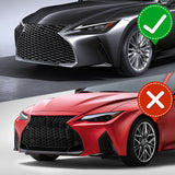 For 2021-2025 Lexus IS300 IS350 Base V-Style Matt Black Front Bumper Spoiler Lip + 31" x 4" Universal Black Car side Skirt Rocker Splitters Diffuser Winglet Wind  5pcs
