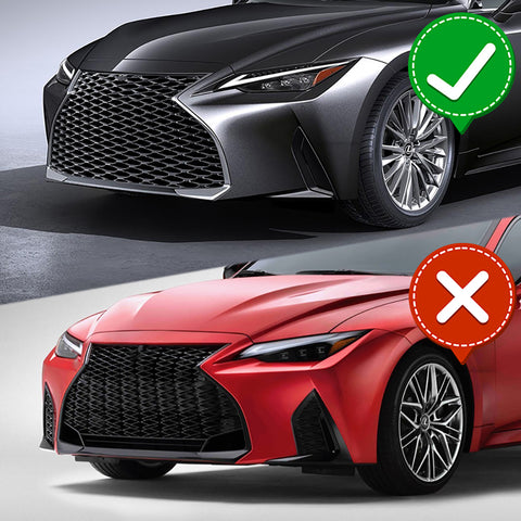 For 2021-2025 Lexus IS300 IS350 Base V-Style Matt Black Front Bumper Spoiler Lip + 31" x 4" Universal Black Car side Skirt Rocker Splitters Diffuser Winglet Wind  5pcs