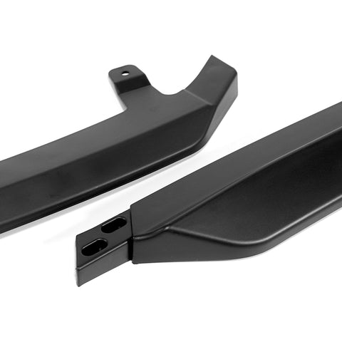 For 2021-2025 Lexus IS300 IS350 Base V-Style Matt Black Front Bumper Spoiler Lip + 31" x 4" Universal Black Car side Skirt Rocker Splitters Diffuser Winglet Wind  5pcs