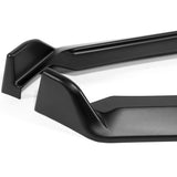 For 2021-2025 Lexus IS300 IS350 Base V-Style Matt Black Front Bumper Spoiler Lip + 31" x 4" Universal Black Car side Skirt Rocker Splitters Diffuser Winglet Wind  5pcs