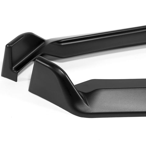 For 2021-2025 Lexus IS300 IS350 Base V-Style Matt Black Front Bumper Spoiler Lip + 31" x 4" Universal Black Car side Skirt Rocker Splitters Diffuser Winglet Wind  5pcs