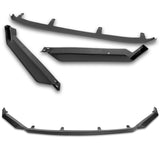 For 2021-2025 Lexus IS300 IS350 Base V-Style Matt Black Front Bumper Spoiler Lip + 31" x 4" Universal Black Car side Skirt Rocker Splitters Diffuser Winglet Wind  5pcs