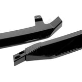 For 2021-2025 Lexus IS350 IS500 F-Sport V-Style Painted Black Front Bumper Lip + 31"x4" Universal Painted Black Side Skirt Rocker Splitters Diffuser Winglet Wind  5pcs
