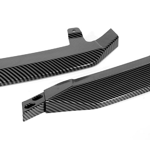 For 2021-2025 Lexus IS350 IS500 F-Sport V-Style Carbon Painted Front Bumper Lip + 31"x4" Universal Carbon Style Side Skirt Rocker Splitters Diffuser Winglet Wind  5pcs
