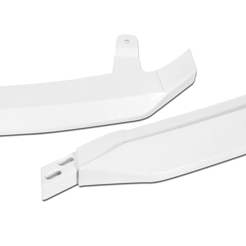 For 2021-2025 Lexus IS350 IS500 F-Sport V-Style Painted White Front Bumper Lip + 31"x4" Universal Painted White Side Skirt Rocker Splitters Diffuser Winglet Wind  5pcs