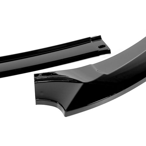 For 2017-2019 Corolla SE XSE GT-Style Painted Black Front Bumper Spoiler Lip + 31"x4" Universal Painted Black Side Skirt Rocker Splitters Diffuser Winglet Wind  5pcs