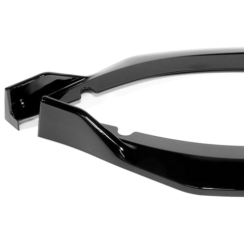 For 2017-2019 Corolla SE XSE GT-Style Painted Black Front Bumper Spoiler Lip + 31"x4" Universal Painted Black Side Skirt Rocker Splitters Diffuser Winglet Wind  5pcs