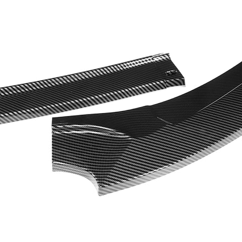 For 2017-2019 Corolla SE XSE GT-Style Carbon Painted Front Bumper Spoiler Lip  + 31"x4" Universal Carbon Style Side Skirt Rocker Splitters Diffuser Winglet Wind  5pcs