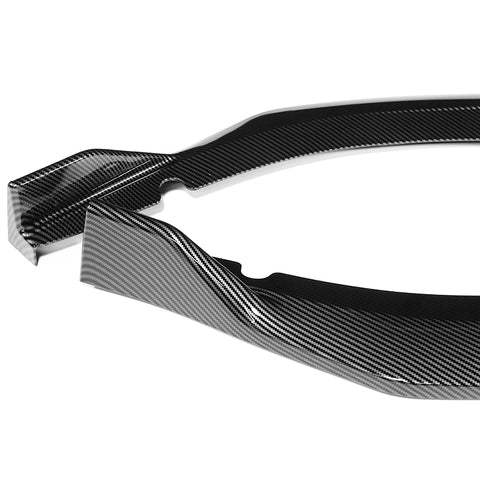 For 2017-2019 Corolla SE XSE GT-Style Carbon Painted Front Bumper Spoiler Lip  + 31"x4" Universal Carbon Style Side Skirt Rocker Splitters Diffuser Winglet Wind  5pcs