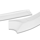 For 2017-2019 Corolla SE XSE GT-Style Painted White Front Bumper Spoiler Lip  + 86" x 4" Universal Painted White Side Skirt Extension Rocker Splitters Lip 9pcs