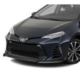For 2017-2019 Toyota Corolla SE XSE GT-Style Matt Black Front Bumper Spoiler Lip + 86" x 4" Universal Black Side Skirt Extension Rocker Splitters Diffuser Lip 9pcs