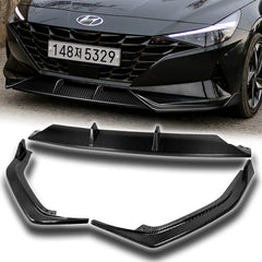 For 2021-2023 Hyundai Elantra N-Line Real Carbon Fiber Front Bumper Lip Spoiler 3pcs