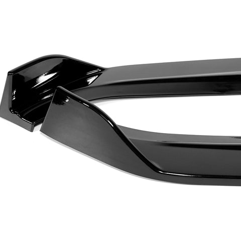 For 2011-2013 Hyundai Elantra Sedan Painted Black Front Bumper Body Spoiler Lip + 86" x 4" Universal Painted Black Side Skirt Extension Rocker Splitters Lip 9pcs