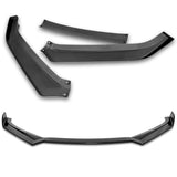 For 2011-2013 Hyundai Elantra Sedan Painted Black Front Bumper Body Spoiler Lip + 86" x 4" Universal Painted Black Side Skirt Extension Rocker Splitters Lip 9pcs