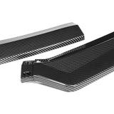 For 2011-2013 Hyundai Elantra Sedan Carbon Painted Front Bumper Body Spoiler Lip + 86" x 4" Universal Carbon Look Side Skirt Extension Rocker Splitters Lip 9pcs