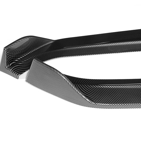 For 2011-2013 Hyundai Elantra Sedan Carbon Painted Front Bumper Body Spoiler Lip + 86" x 4" Universal Carbon Look Side Skirt Extension Rocker Splitters Lip 9pcs